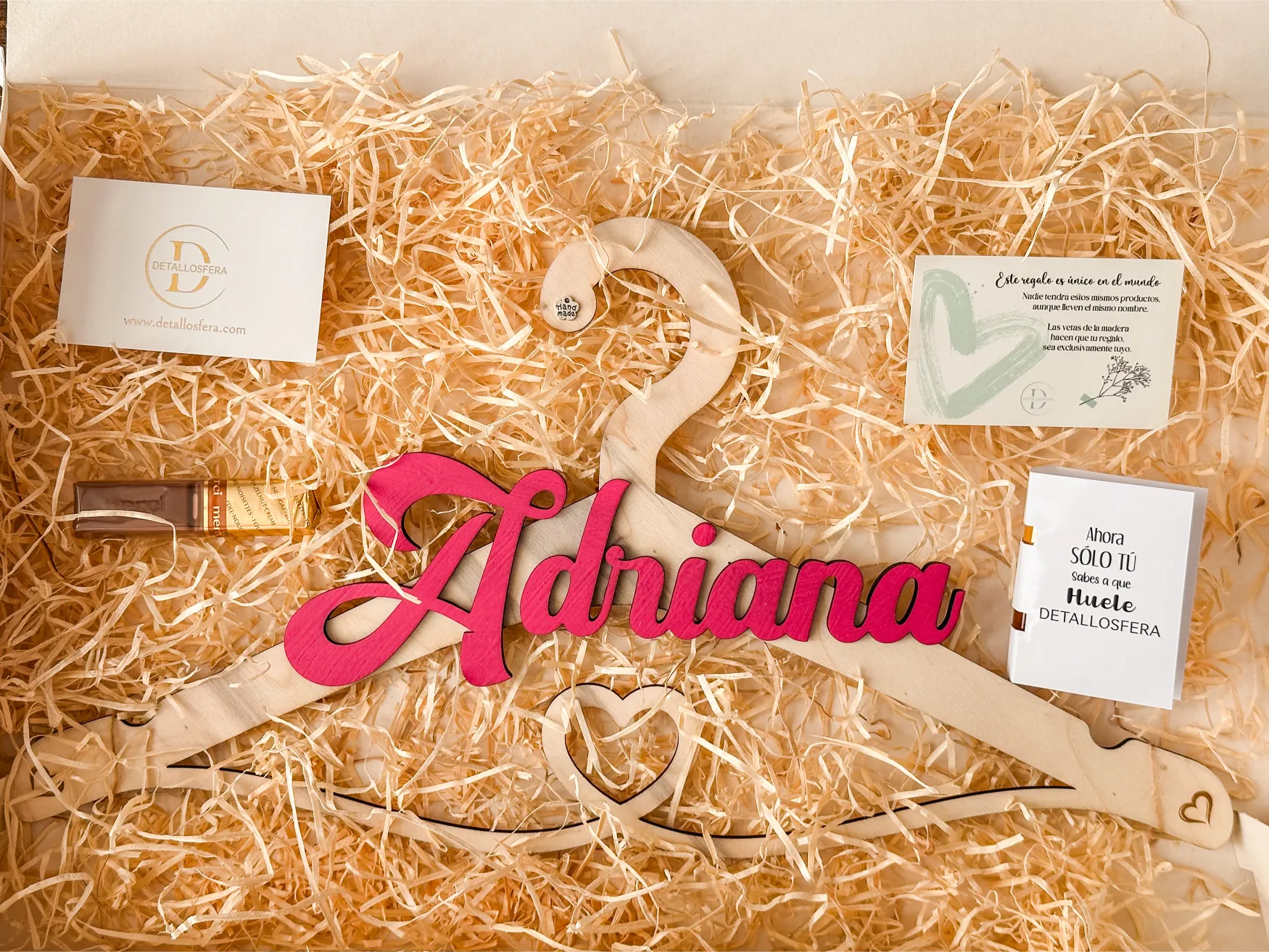 percha de madera personalizada comunión