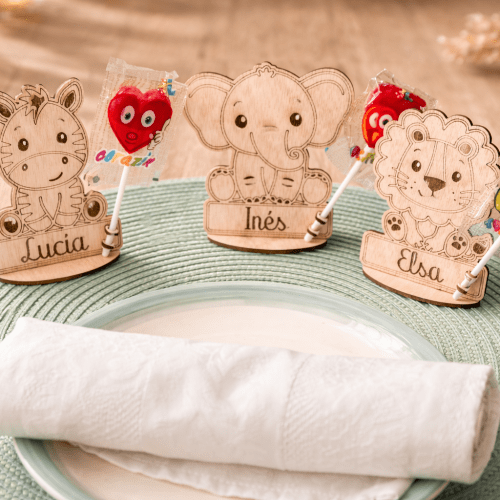 Marcasitios infantiles de animales personalizados