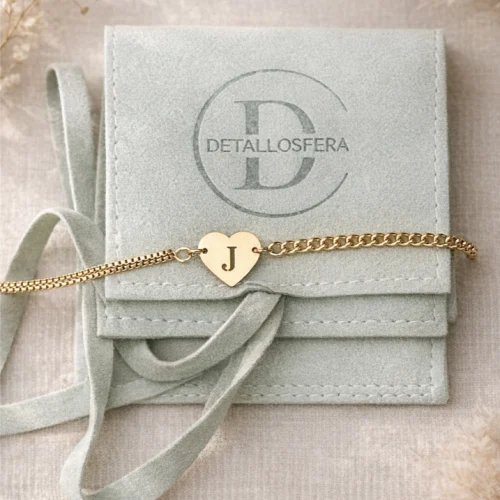 Pulsera Corazón personalizada de acero inoxidable