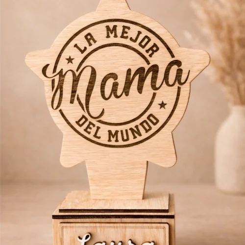 Trofeo de Madera para Mamá
