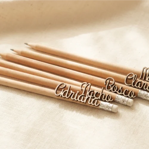 Lápices con nombre de madera personalizados