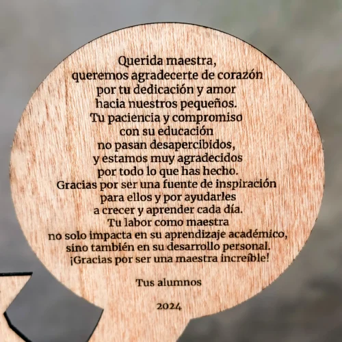 Trofeo para profesores