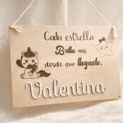 Cartel de madera para CandyBar