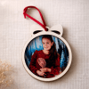 Bola de Navidad personalizada con foto Modelo Lazo