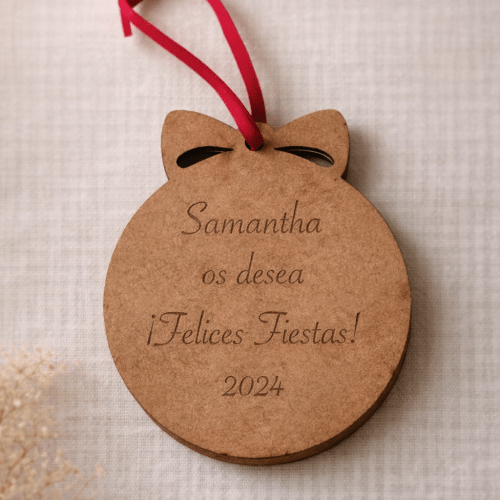Bola de Navidad personalizada con foto Modelo Lazo