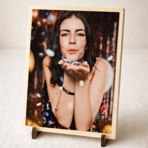 Felicitación de Navidad Original Personalizada en Madera