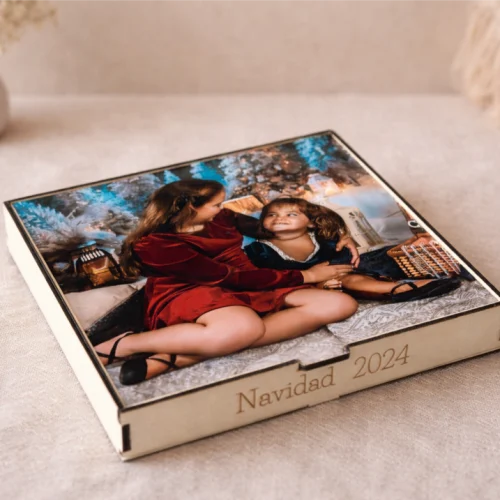 caja de madera personalizada con foto