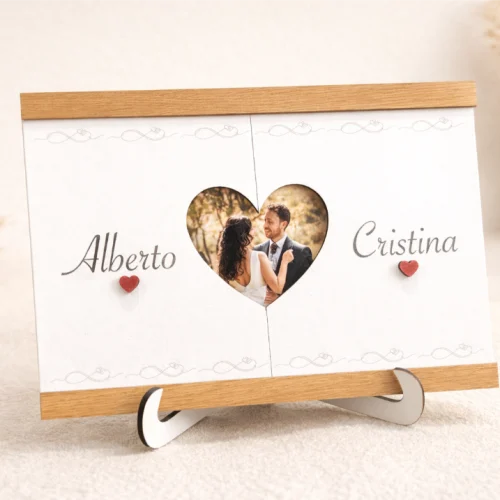 Marco de Fotos Personalizado con Mensaje de Amor