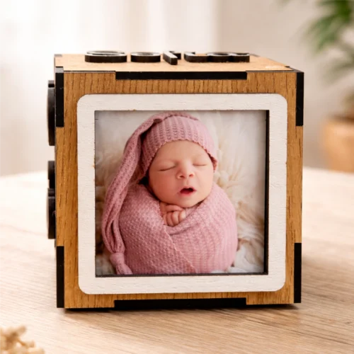 Cubo de Madera Natalicio Personalizado