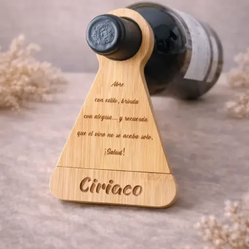 Sacacorchos y sujetabotellas personalizado