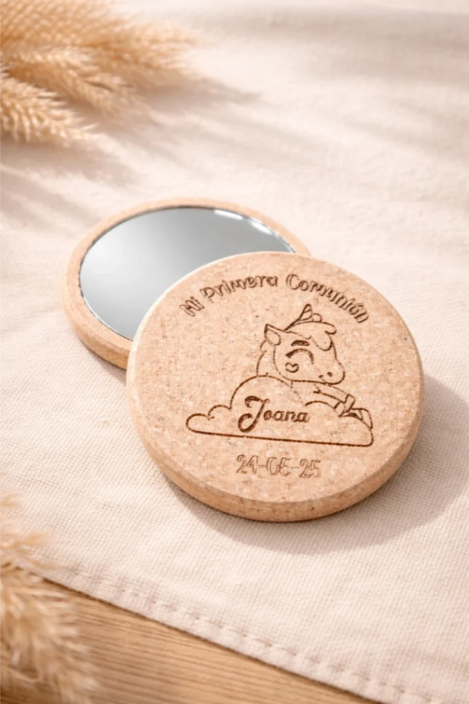 Espejo de Corcho Personalizado de Mano