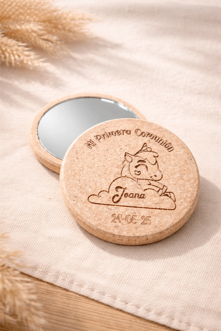 Espejo de Corcho Personalizado de Mano