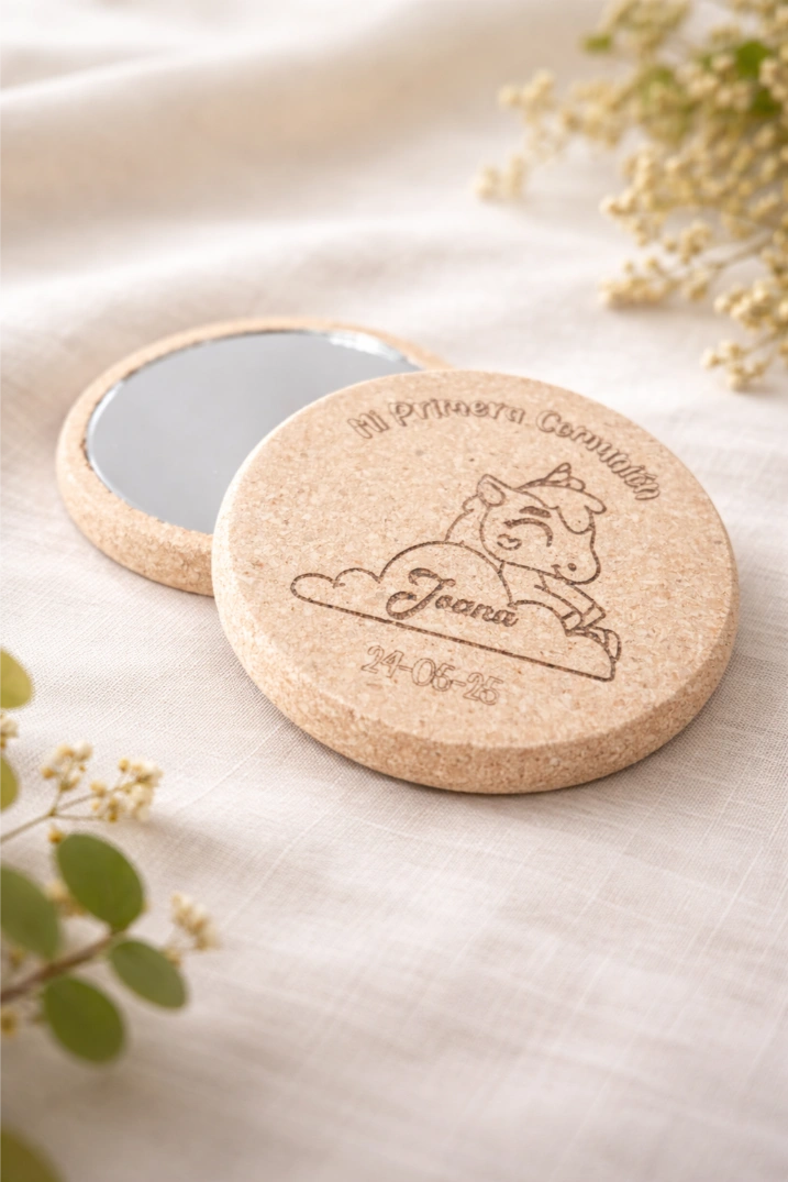 Espejo de Corcho Personalizado de Mano