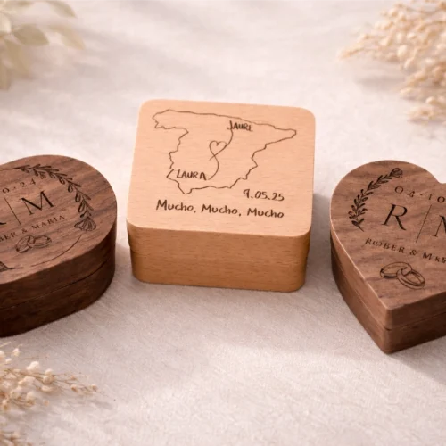 Caja de anillos personalizada