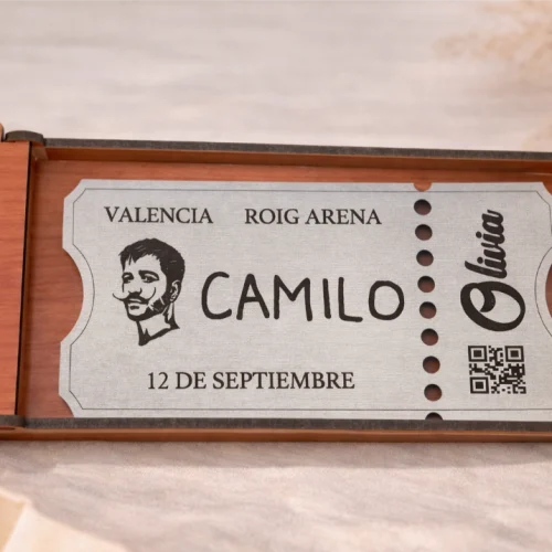 Caja regalo personalizada para entradas
