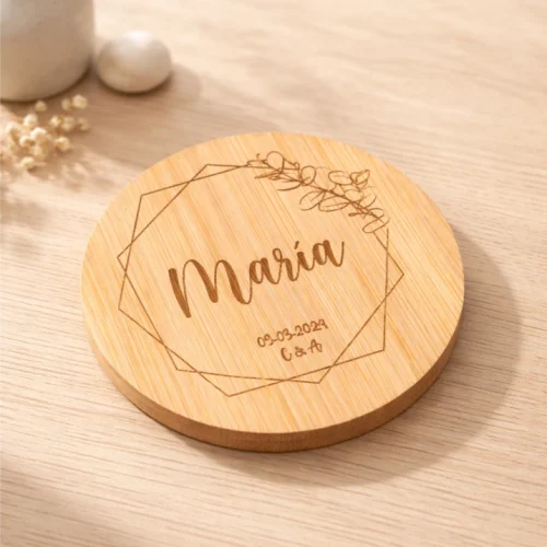 Espejo personalizado de bambú