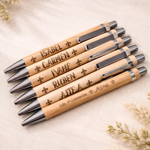 Bolígrafo de bambú personalizado