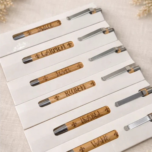 Bolígrafo de bambú personalizado