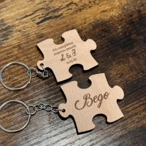 Llavero pieza de puzzle personalizado