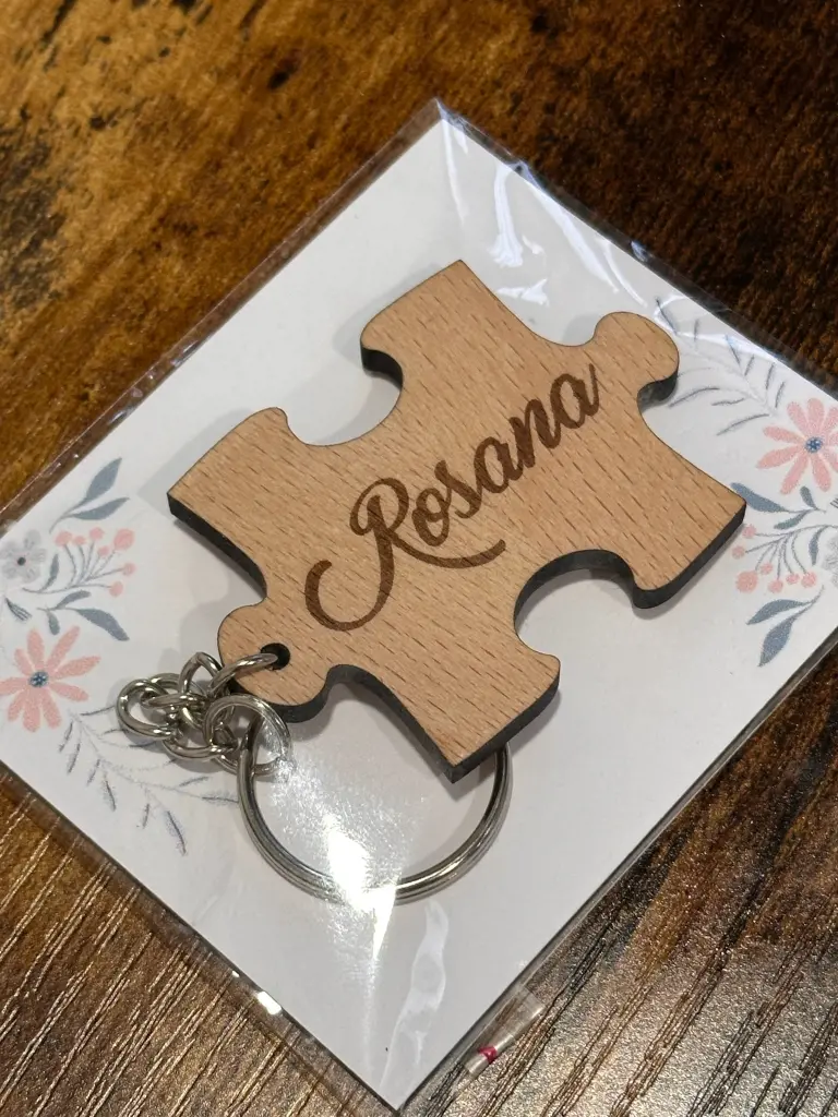 Llavero pieza de puzzle personalizado