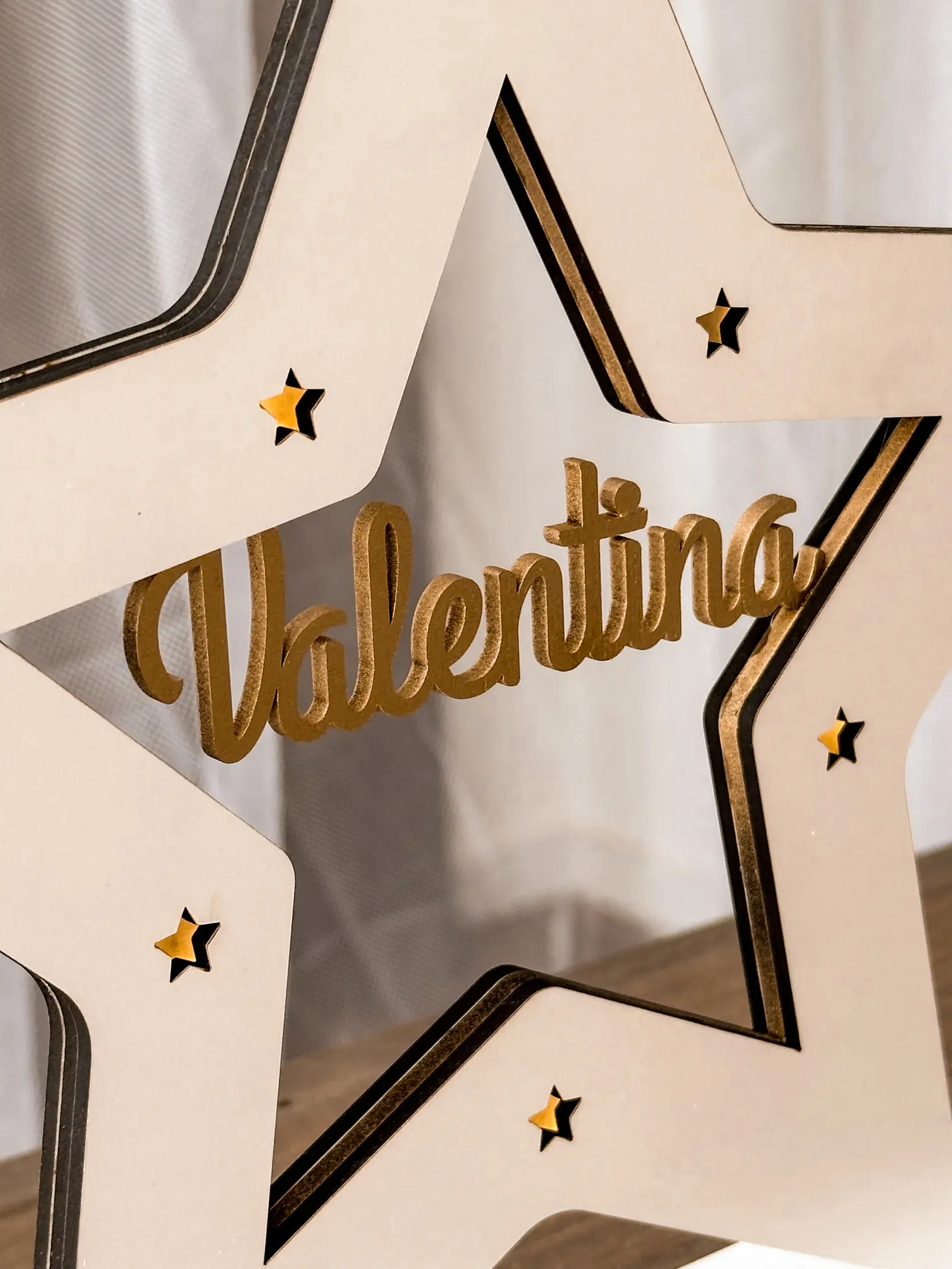 Lámpara LED estrella personalizada