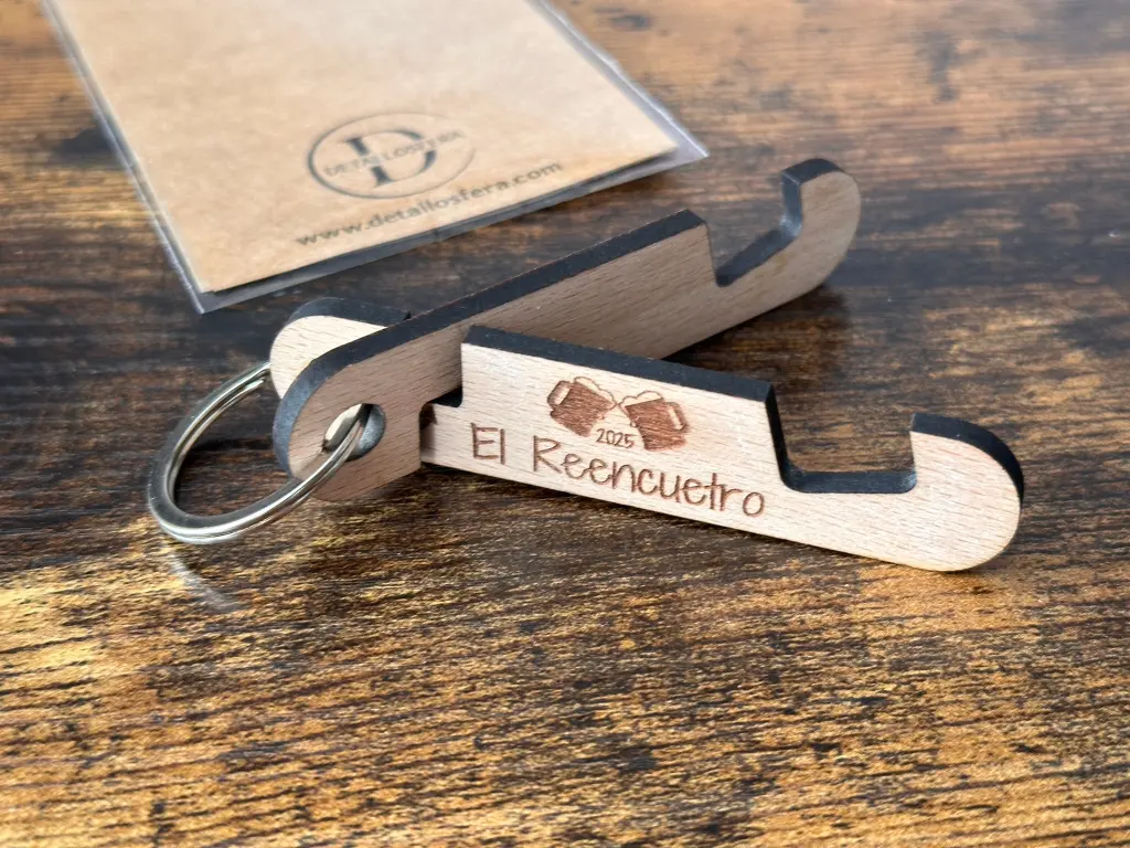 Llavero doble soporte móvil personalizado