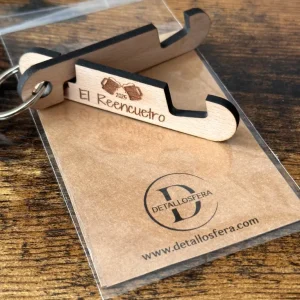 Llavero doble soporte móvil personalizado