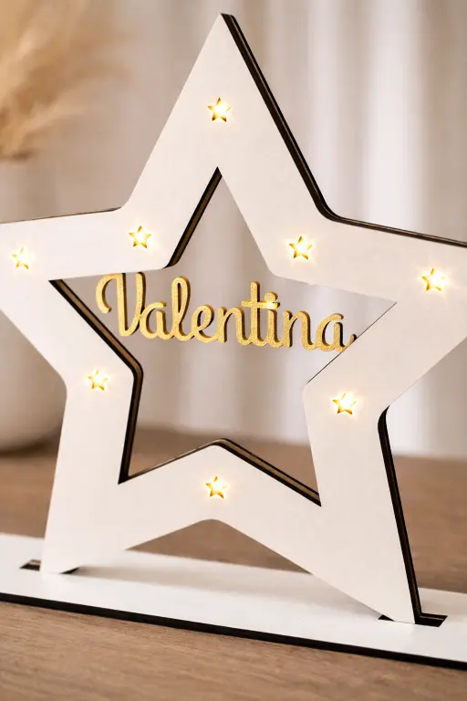 Lámpara LED estrella personalizada