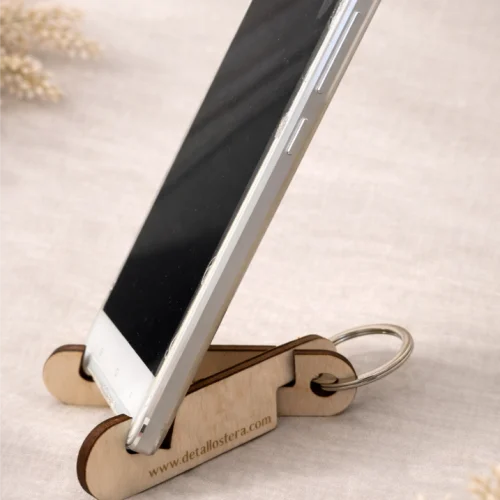 Llavero doble soporte móvil personalizado