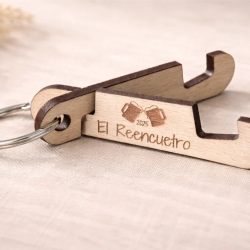 Llavero doble soporte móvil personalizado