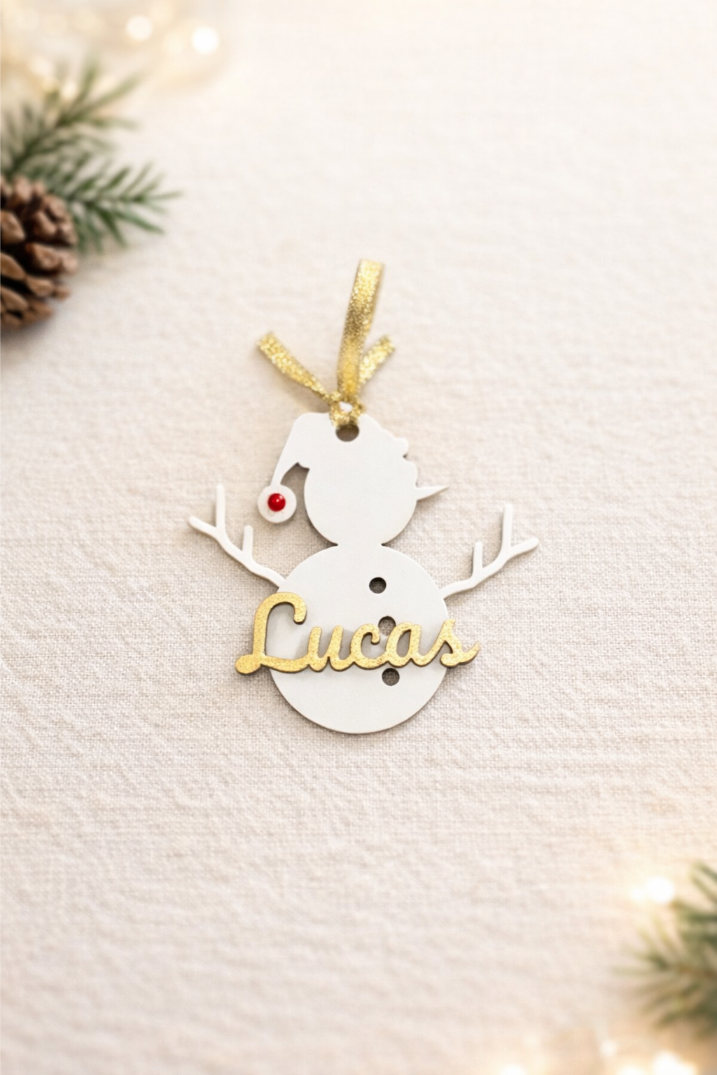 Bola Muñeco de Nieve Personalizada