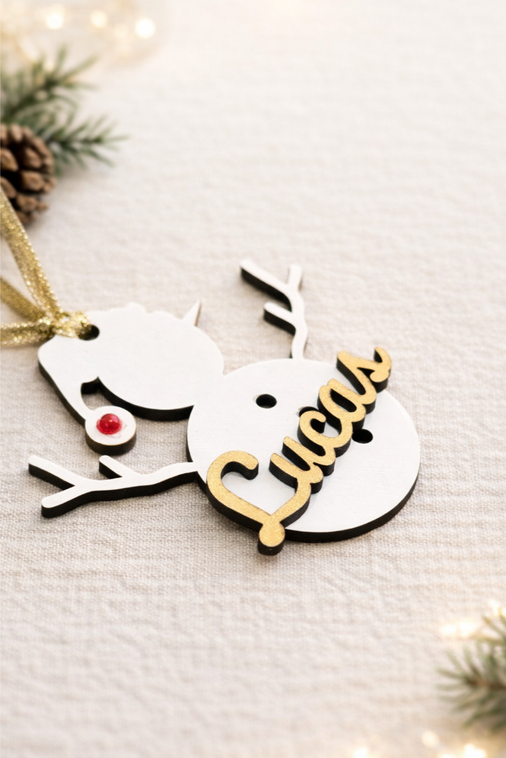 Bola Muñeco de Nieve Personalizada