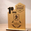 Trofeo de madera personalizado