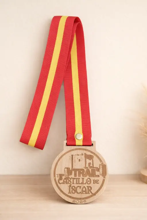 medalla de madera personalizada