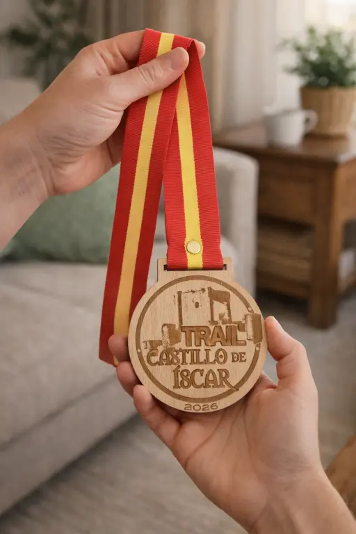 medalla de madera personalizada