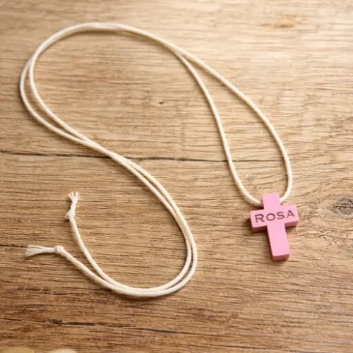 Cruz de Madera Personalizada - Símbolo de Fe Con Tu Nombre