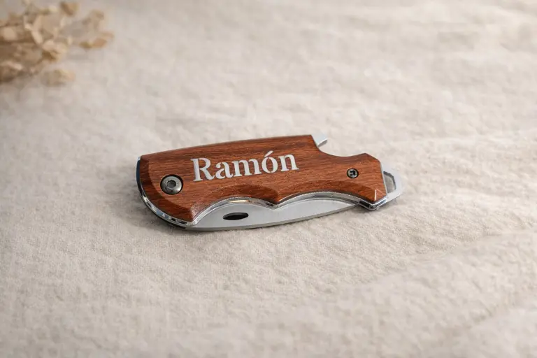 Cuchillo Plegable Personalizado - Navaja Grabada Funcional