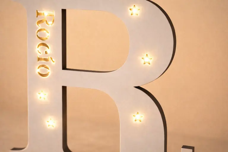 Lámpara LED con Nombre Personalizado — Letra Luminosa