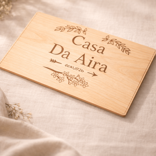Cartel Premium en Madera de Haya Natural — Personalizado