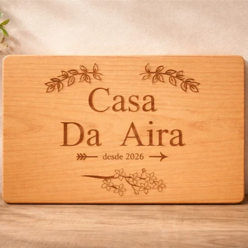 Cartel para Exteriores Premium en Madera de Haya — Único