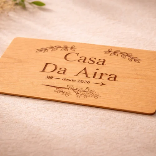 Cartel para Exteriores Premium en Madera de Haya — Único